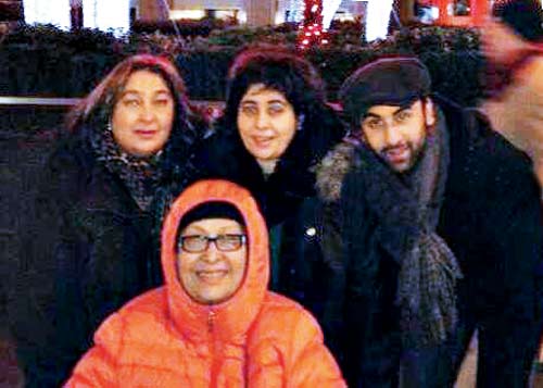 From left: Rima Jain, Ritu Nanda, Natasha Nanda and Ranbir Kapoor