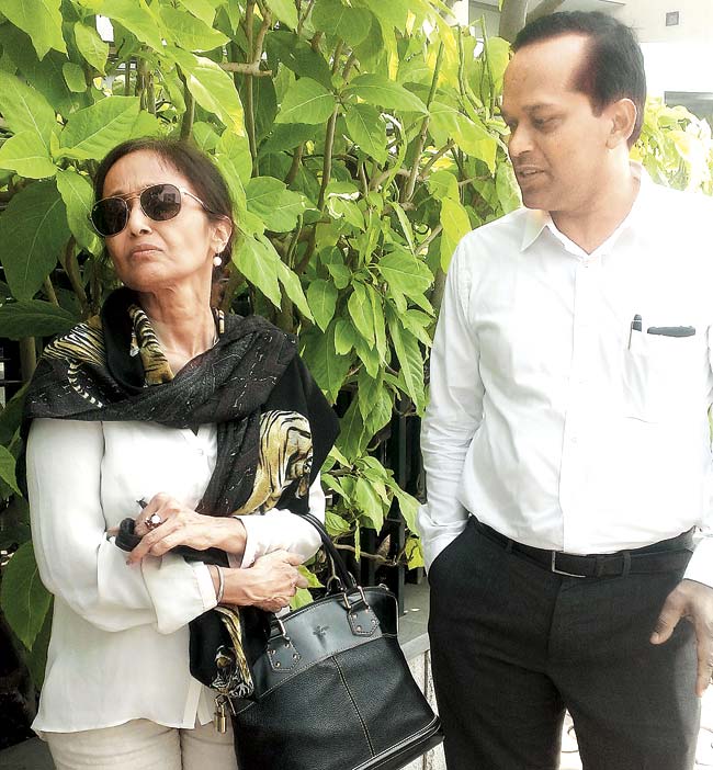Rabiya Khan and her lawyer at the US Consulate in BKC. She approached the US to investigate the death of her daughter, as Jiah was a US citizen and had an American passport