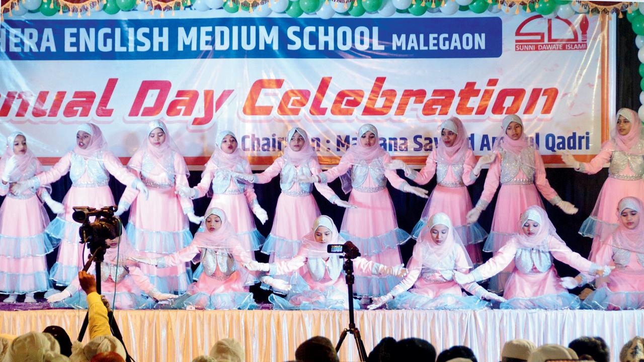 Annual Day celebration at an English medium school in Malegaon. Pic/Sayyed Sameer Abedi