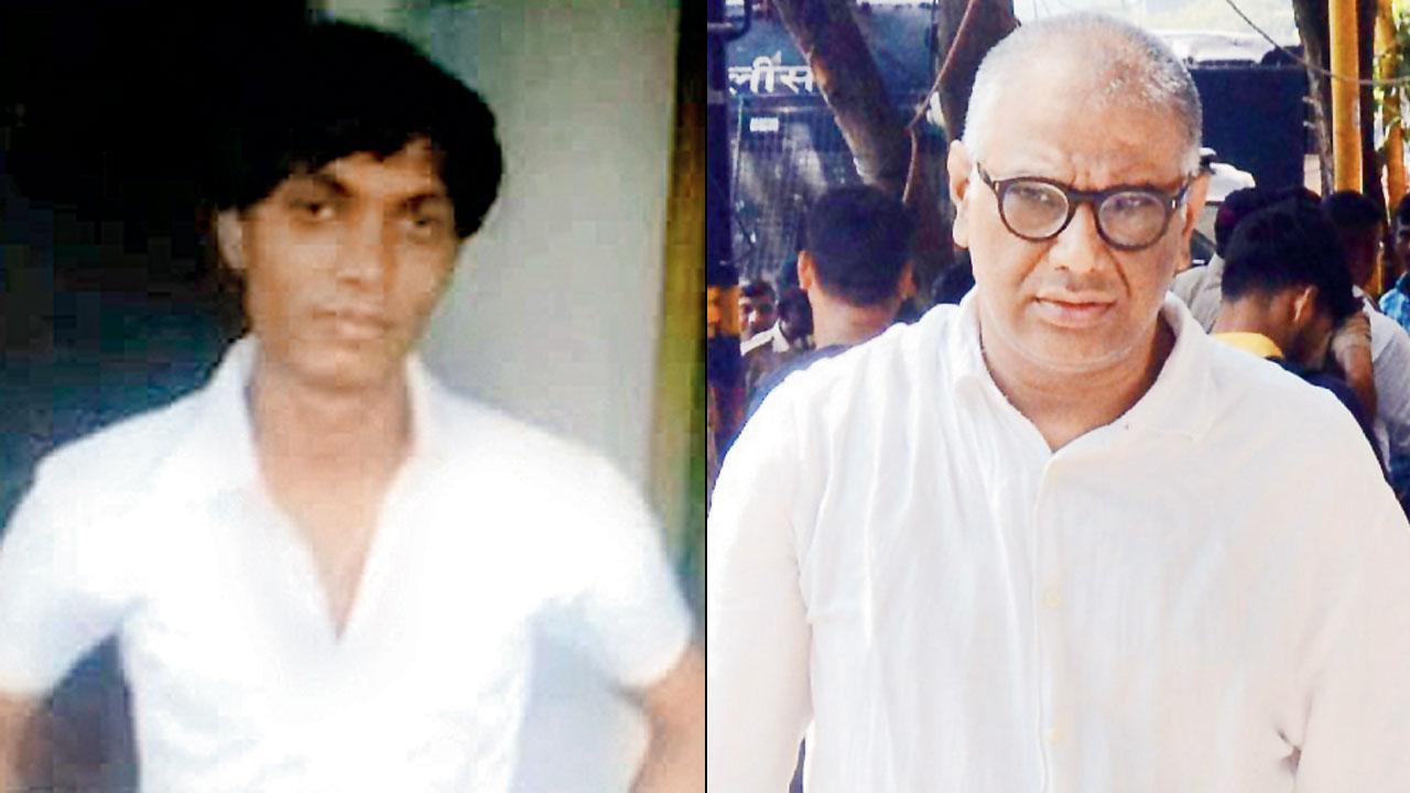 Vidyadhar Rajbhar, who is absconding (right) Chintan Upadhyay. Pics/Sayyed Sameer Abedi