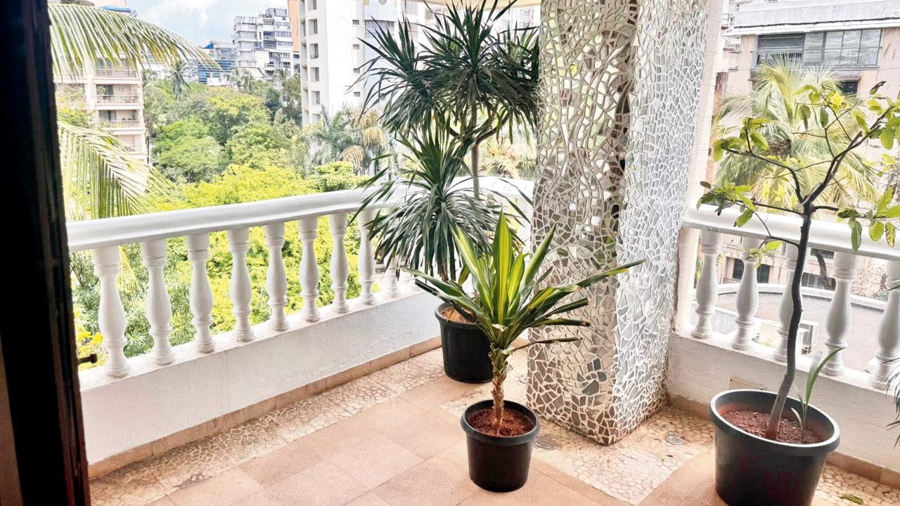The balcony at Ayesha Manor Society from where Mehta is believed to have fallen
