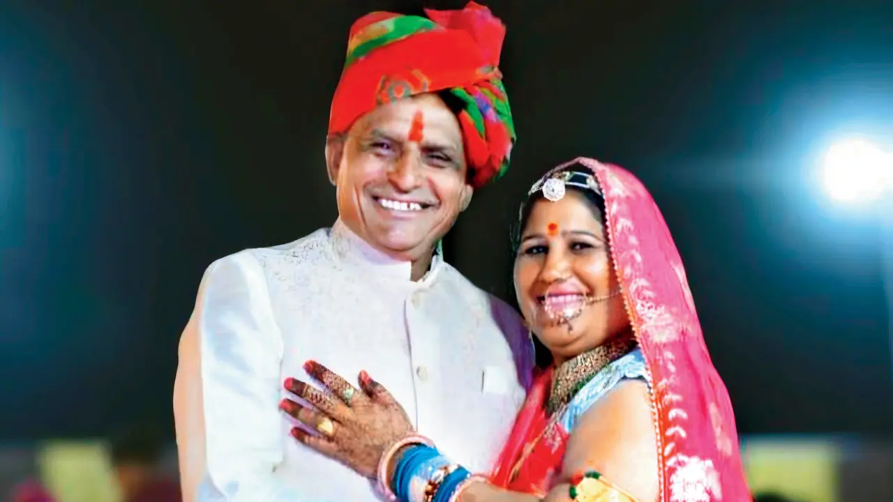 Mukesh Choudhary&rsquo;s father Gopal and mother Prem Devi. Pic/By Special Arrangement