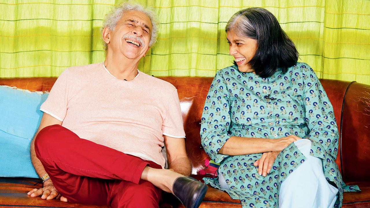 Naseeruddin Shah and Ratna Pathak Shah in a lighter moment. File Pic/Shadab Khan