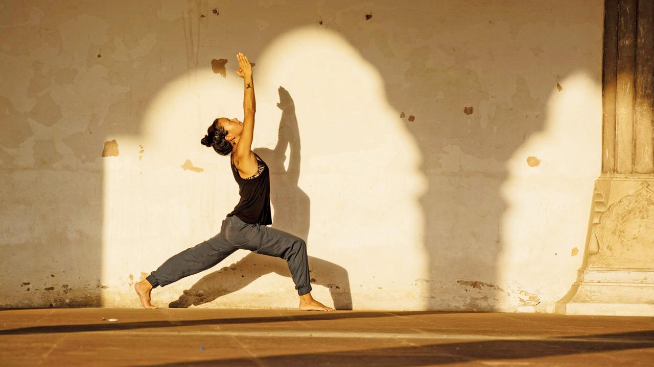 Practising yoga helps refocus the mind ahead of a stressful week