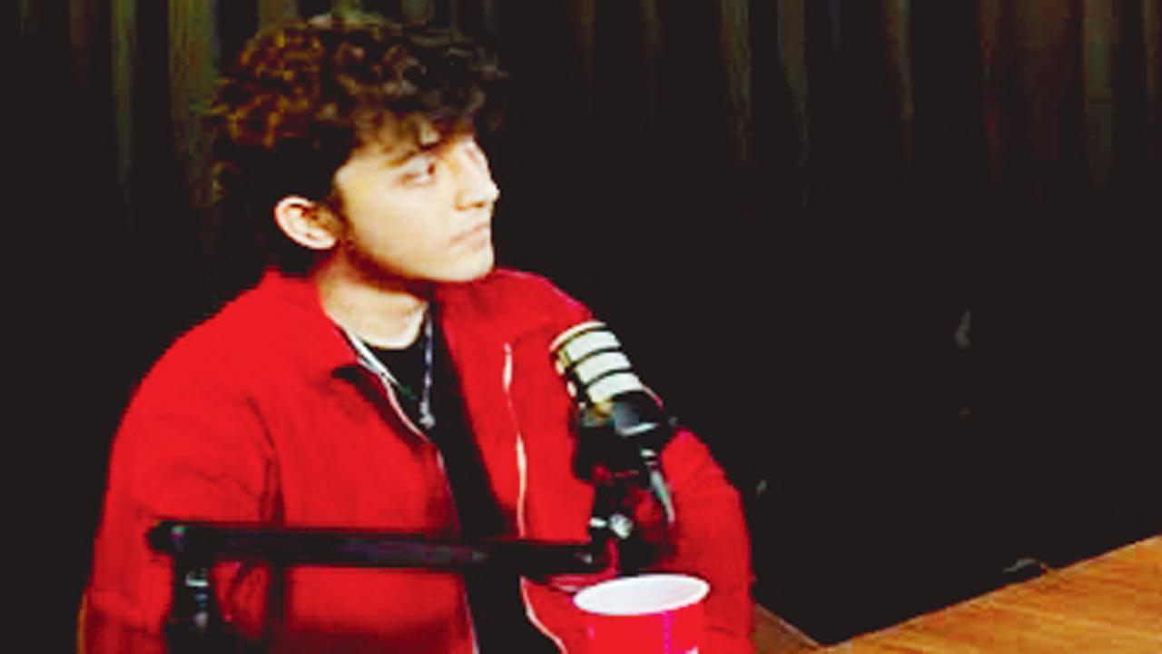 Agasthya Shah during the podcast. Pics/courtesy@agasthya.shah