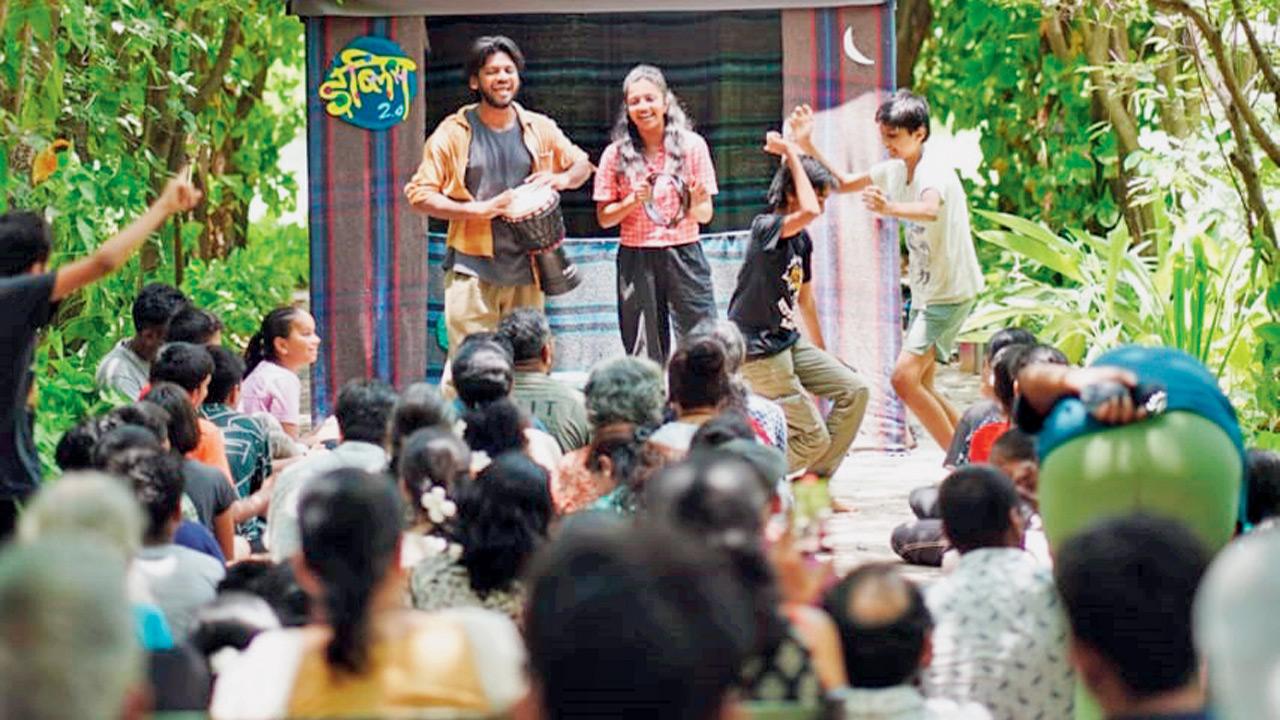 People from the community attend the Iblis workshop held by the Foundation at Karjat