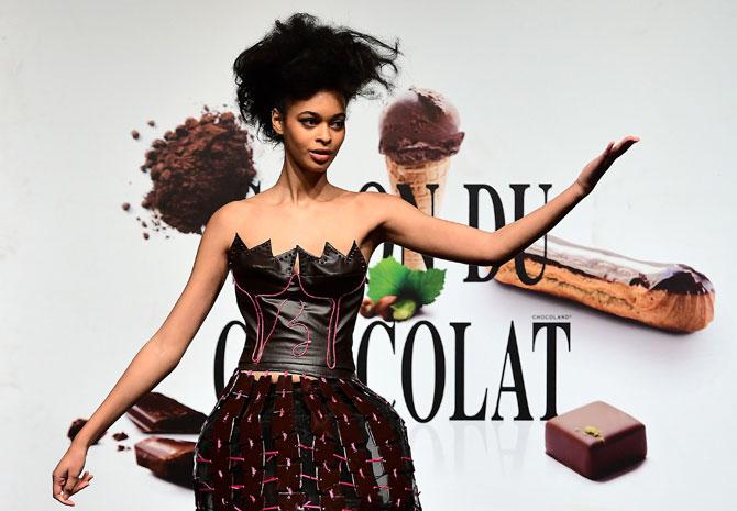The event was part of a gala preview of the Salon du Chocolat