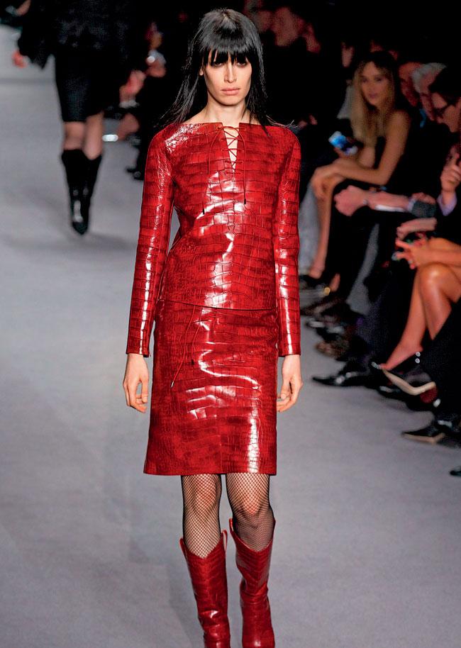 Creation by Tom Ford, who is known to have been inspired by Geoffrey Beene’s 1967 version of the jersey dress 