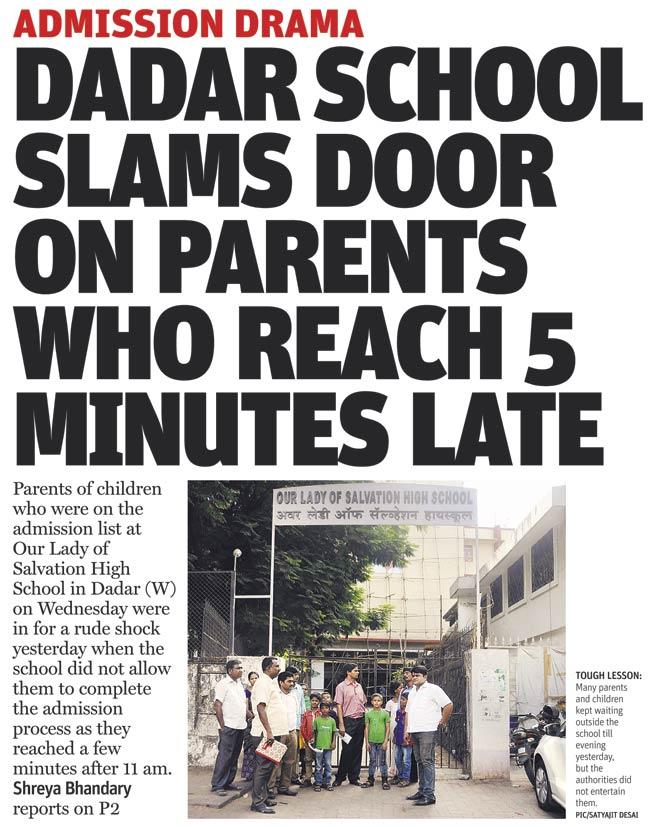 mid-day had reported on the incident, and also spoken to the school administration to understand their point view
