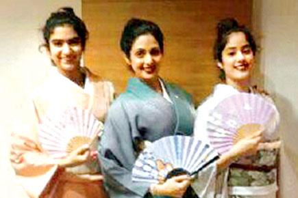 Sridevi and daughters don the kimono