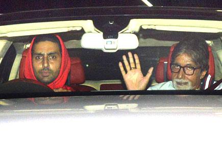 Spotted: Abhishek and Amitabh Bachchan at a multiplex