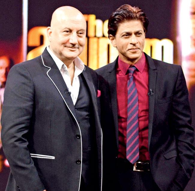 Anupam Kher and Shah Rukh Khan