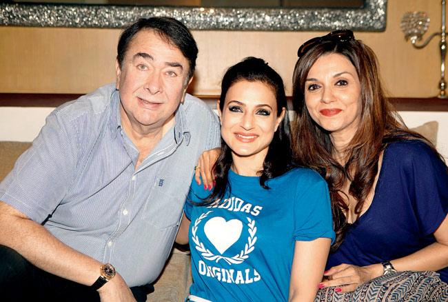 From left: Randhir Kapoor, Ameesha Patel and Lillete Dubey