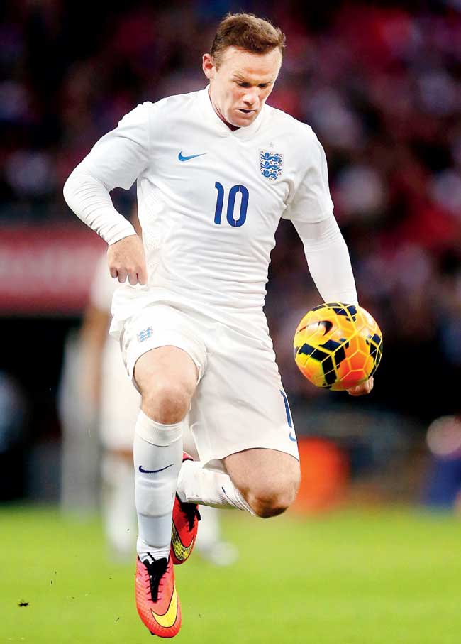 Wayne Rooney on the ball during England
