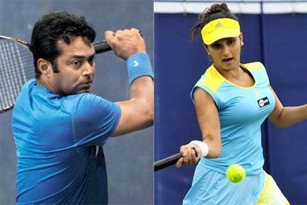 Quarterfinal defeats for Sania Mirza and Leander Paes at Aegon International