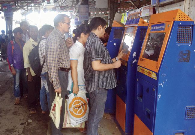 The ATVM attendants helped nearly 6 lakh commuters get tickets daily, and the latter will now have to endure standing in lines again. File pic