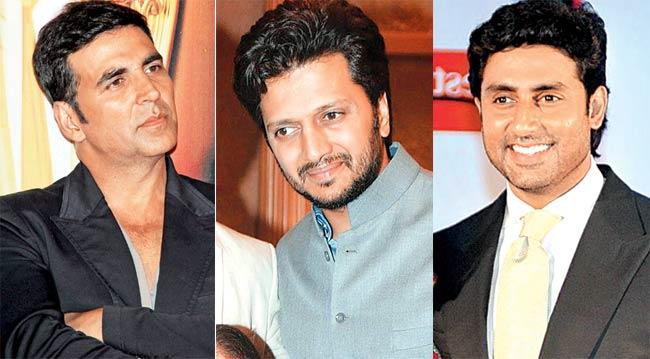 Akshay Kumar, Riteish Deshmukh and Abhishek Bachchan
