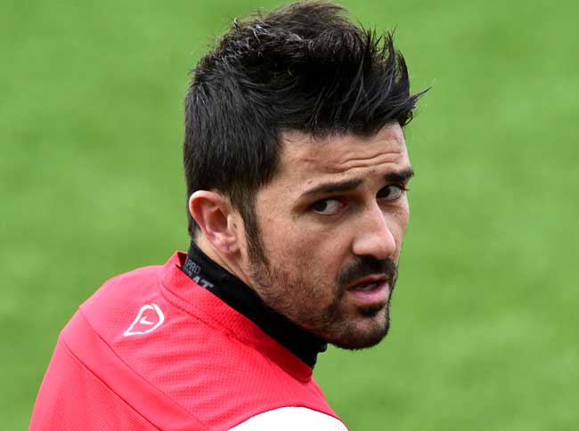 David Villa. Pic/AFP