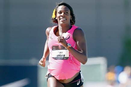 Thirty-four weeks pregnant Alysia Montana runs 800m race