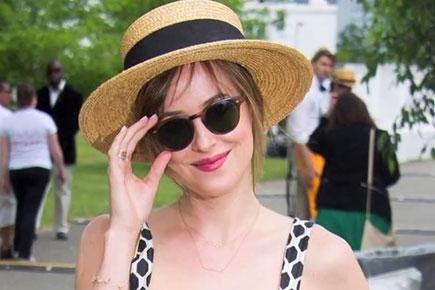 Anastasia Steele on the red carpet of Veuve Clicquot Polo Classic