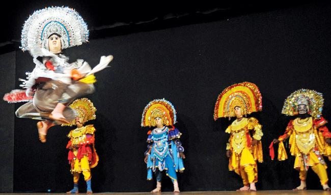 A still from a performance on Chhau dance
