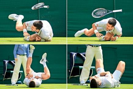 Wimbledon: Novak Djokovic feared knock-out after horror fall