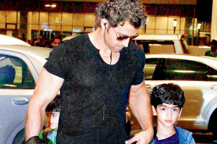Spotted: Hrithik Roshan with sons Hrehaan and Hridhaan