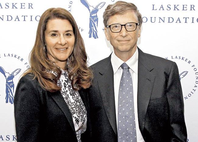 Melinda and Bill Gates. PIC/AFP