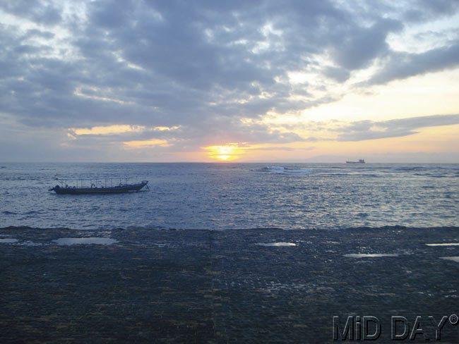 The sunrise in Nusa Dua is a picturesque sight