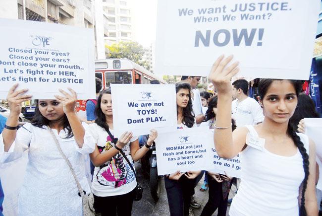 The country rose in protest after the gang rape of a 23-year-old student in Delhi in December 2012. File photo