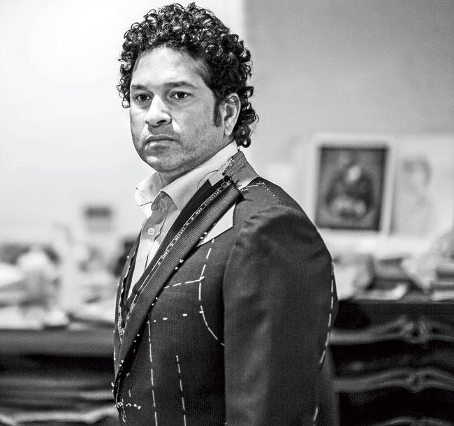 Sachin Tendulkar with Paul Jheeta. Pic/Luke Carby