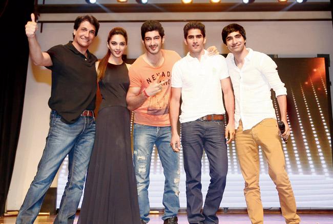 Shiamak Davar with the cast of the film 