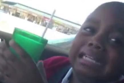 Hilarious: Kid panics after accidentally stealing cup
