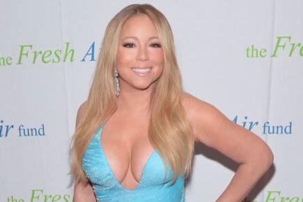Mariah Carey's cleavage show at an event