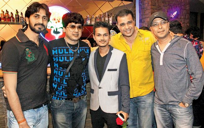 Producer Ashish Mishra, actor Harish, Abhishek Mishra, CEO, NIFW, actor Nimoy Balli, and Manoj Beriwal, MD, Spill