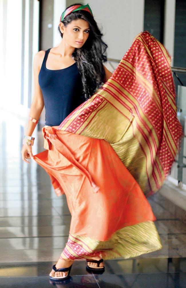 Turn old saris into skirts