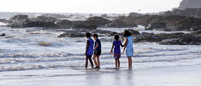 Sea water has a calming effect on children