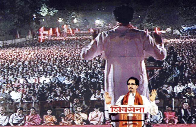 While Uddhav addressed a huge gathering on Sept 27, the BJP hopes its crowd will be as big, if not bigger. Pic/Rane Ashish