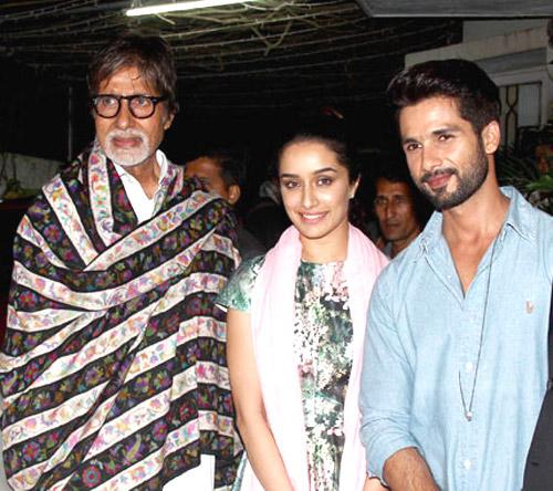 Amitabh Bachchan, Shraddha Kapoor and Shahid Kapoor