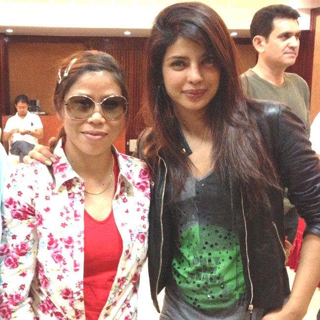 Mary Kom with Priyanka Chopra