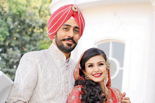 Newlyweds Sikandar Singh Birk and Simran Kaur