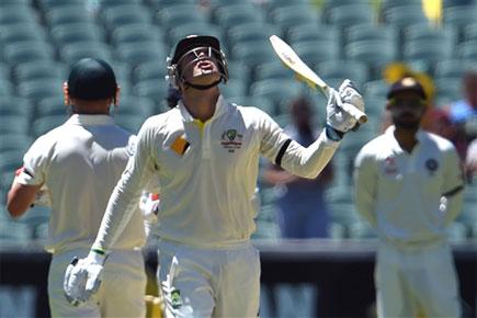 Adelaide Test: Aus batsmen raise bats, look skywards on reaching 63