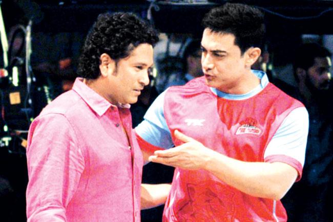 Aamir Khan and Sachin Tendulkar