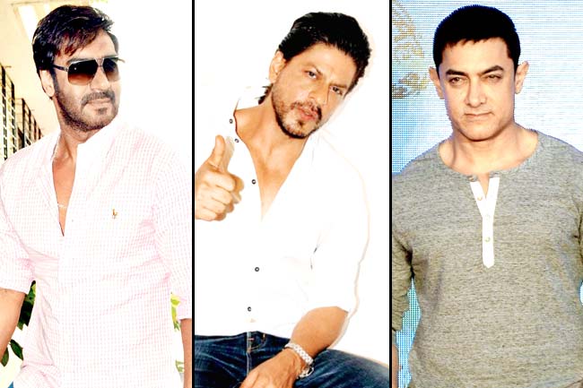 Ajay Devgn, Shah Rukh Khan and Aamir Khan