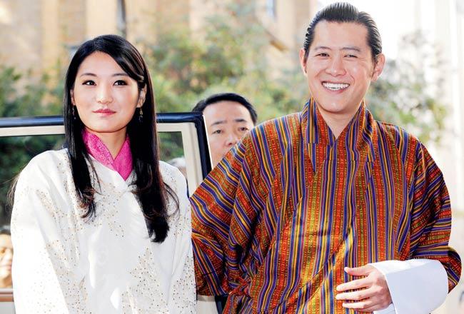 His Highness Jigme Khesar Namgyel Wangchuck and his wife Queen Jetsun Pema