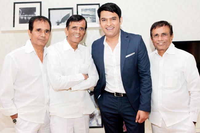 From left: Hussain, Mustan, Kapil Sharma and Abbas on the sets of 