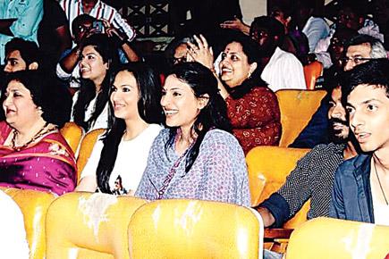 Rajinikanth's family catches a screening of 'Lingaa' in Chennai