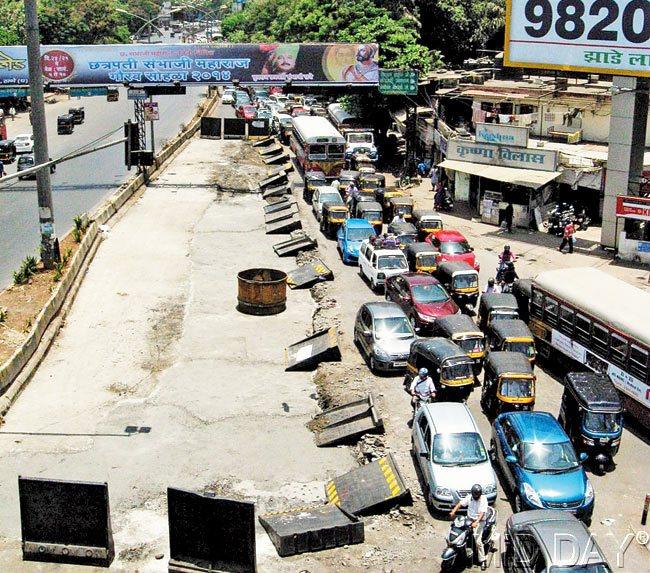 The TMC also plans to undertake repairs of the road  at Teen Hath Naka through  the deferred payment system. File Pic