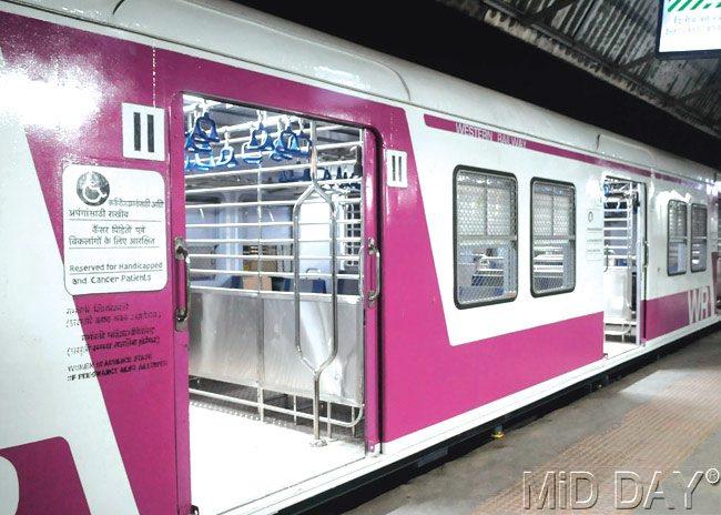 Testing again: Following the High Court order of raising the height of platforms to 900mm, trials of the new train had to be conducted again keeping this in mind. File pic