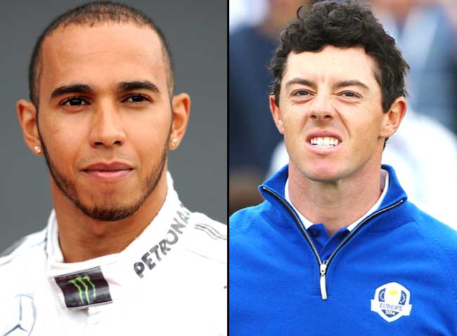 Lewis Hamilton and Rory McIlroy